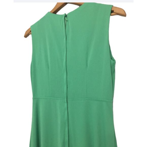 Vintage MINT Green Embellished Dress - 1960s Sleeveless Sea Green Formal Gown - Picture 6 of 8